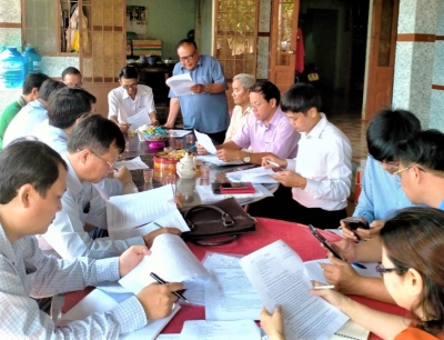 Ông Đào Văn Dũng - Chủ tịch hội đồng quản trị đã báo cáo với đoàn kiểm tra